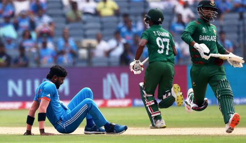 Hardik Pandya injured his ankle in India's ODI World Cup clash against Bangladesh.