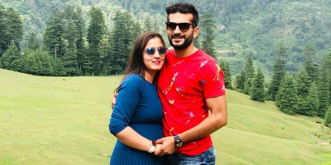 Raghav Dhawan with his wife