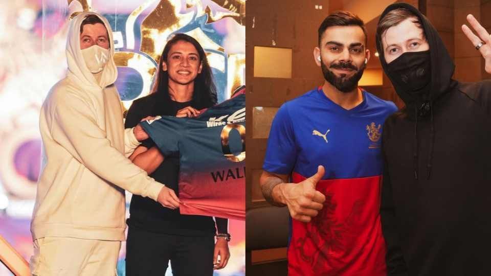 Alan Walker with Smriti Mandhana and Virat Kohli (Image: Instagram)