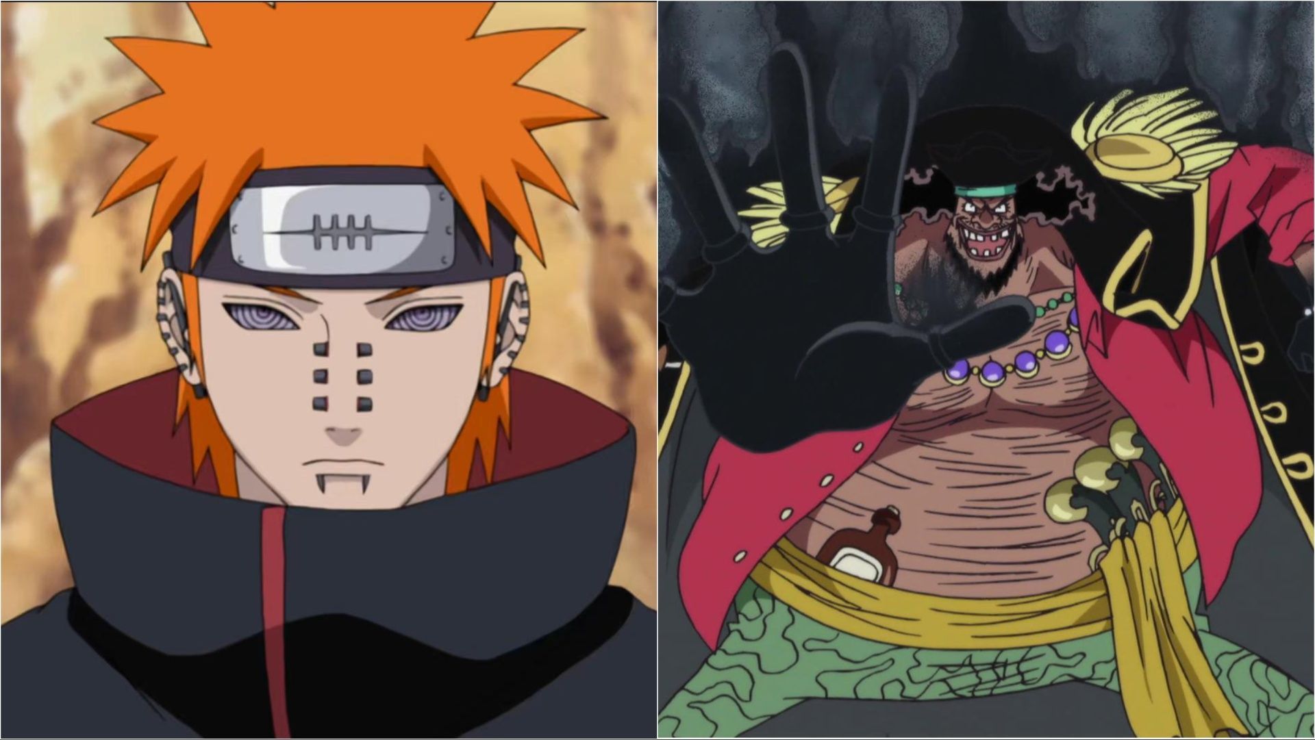 Comparing the villains written by Kishimoto and Oda (Image via Studio Pierrot and Toei Animation)
