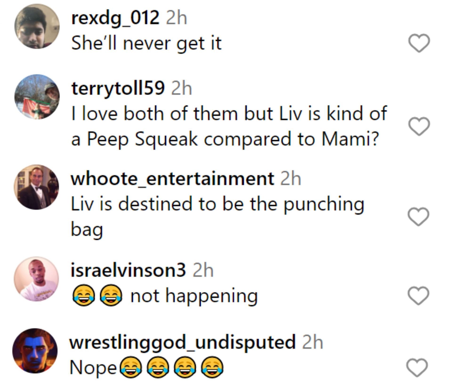 These fans don&#039;t believe Liv can put out Rhea Ripley.