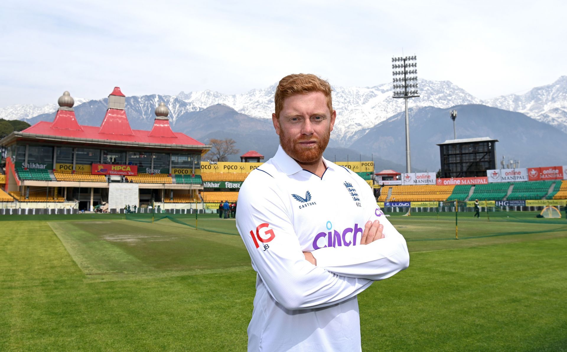 Jonny Bairstow poses in picturesque Dharamsala ahead of his 100th Test