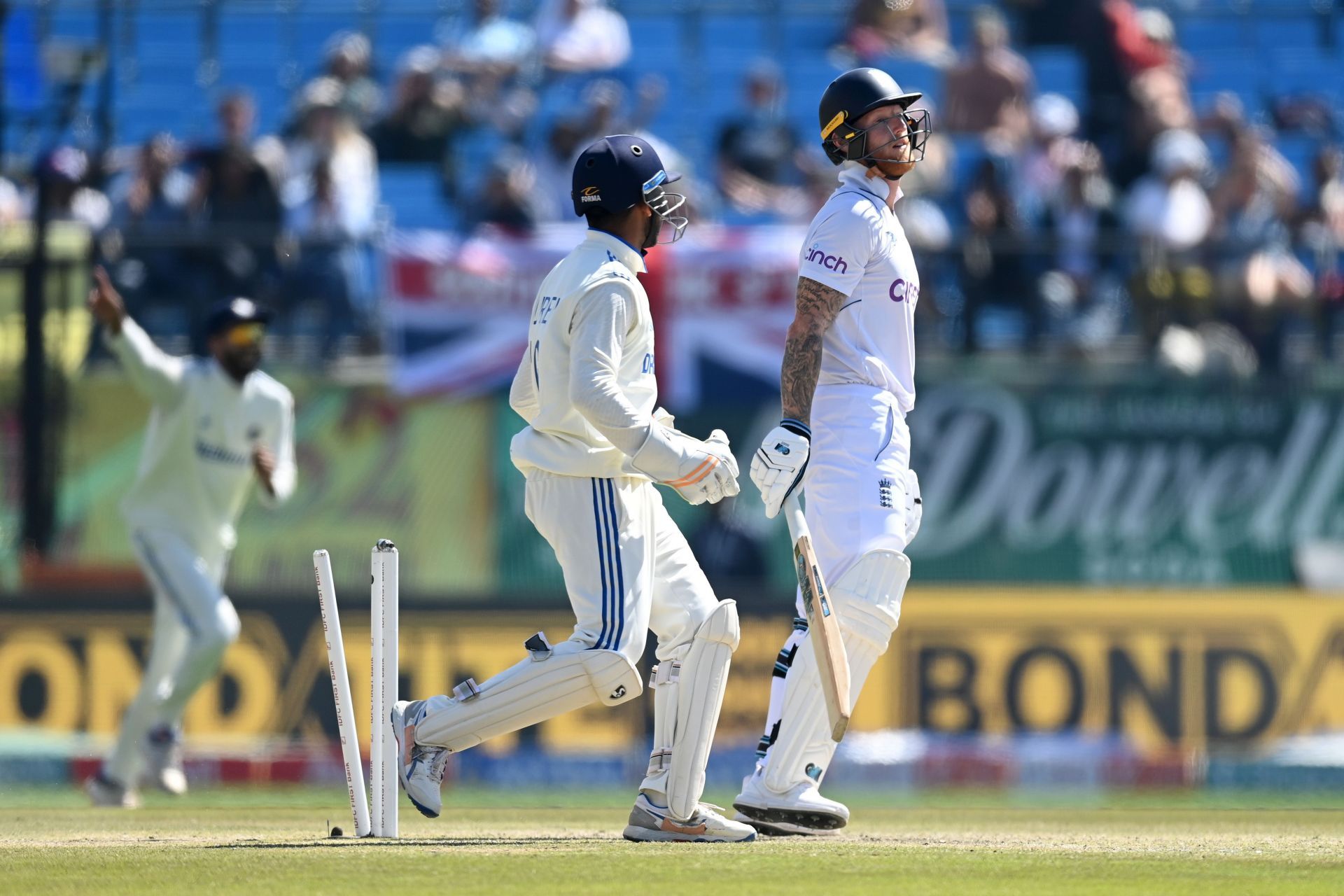 Ashwin castles Stokes: India v England - 5th Test Match: Day Three