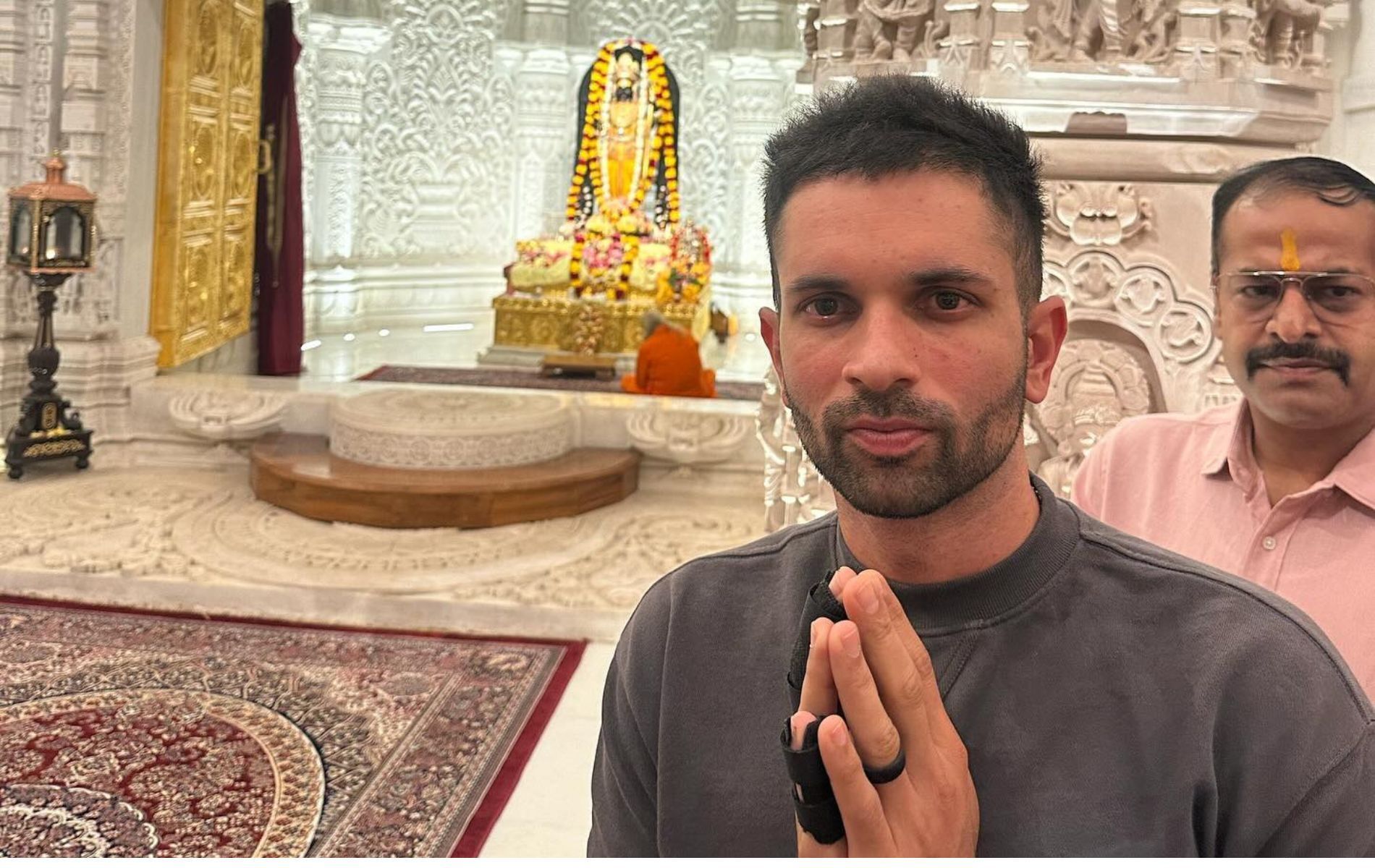 Keshav Maharaj at the Ayodhya Ram Mandir. 