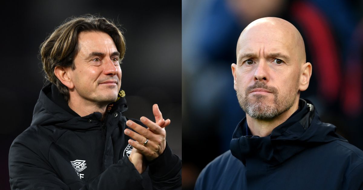 [L-to-R] Thomas Frank and Erik ten Hag.