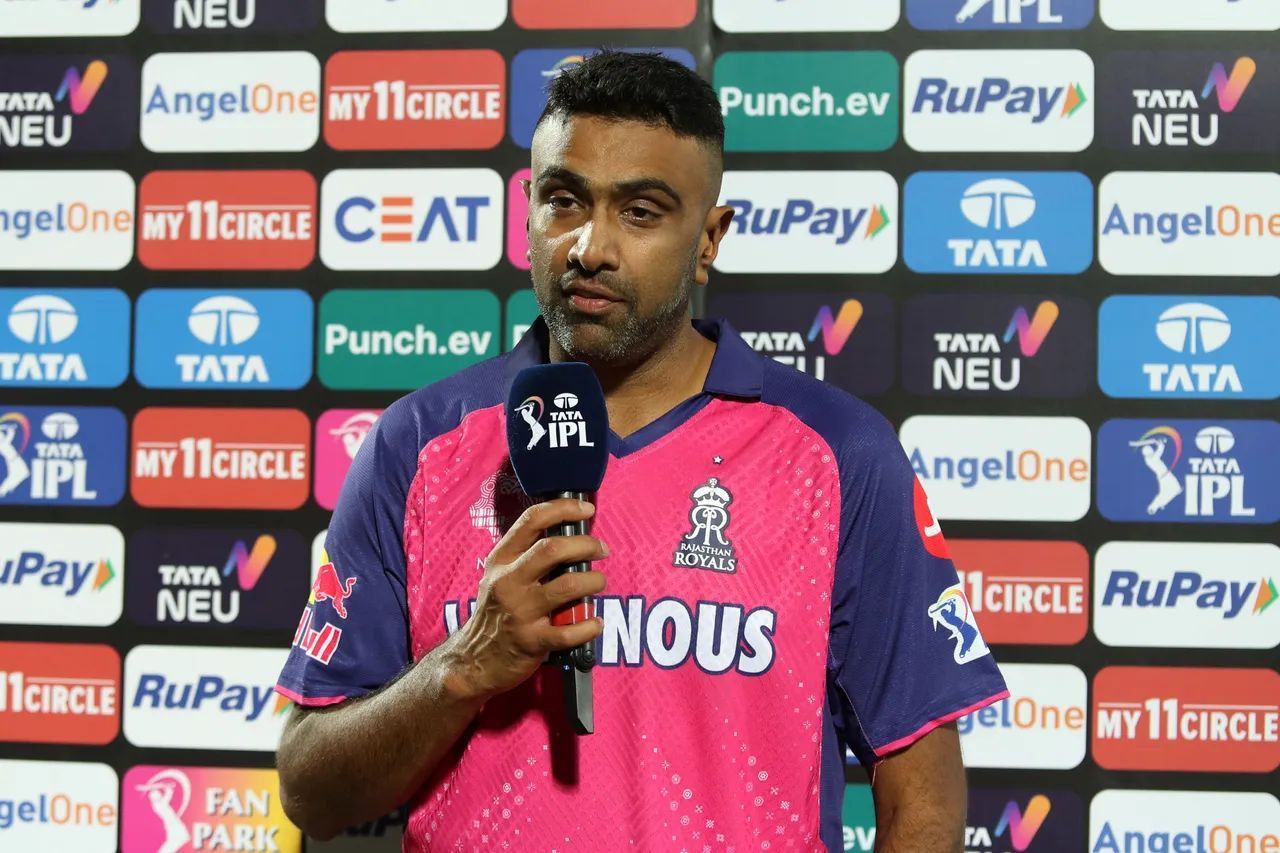 Ravichandran Ashwin during a post-match interview (credit: bcci.tv)