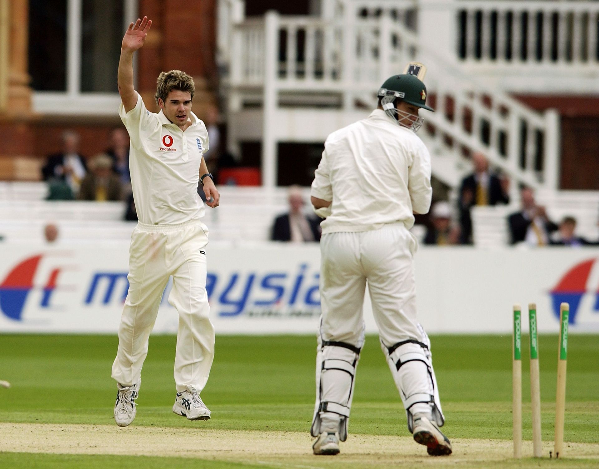 James Anderson of England celebrates