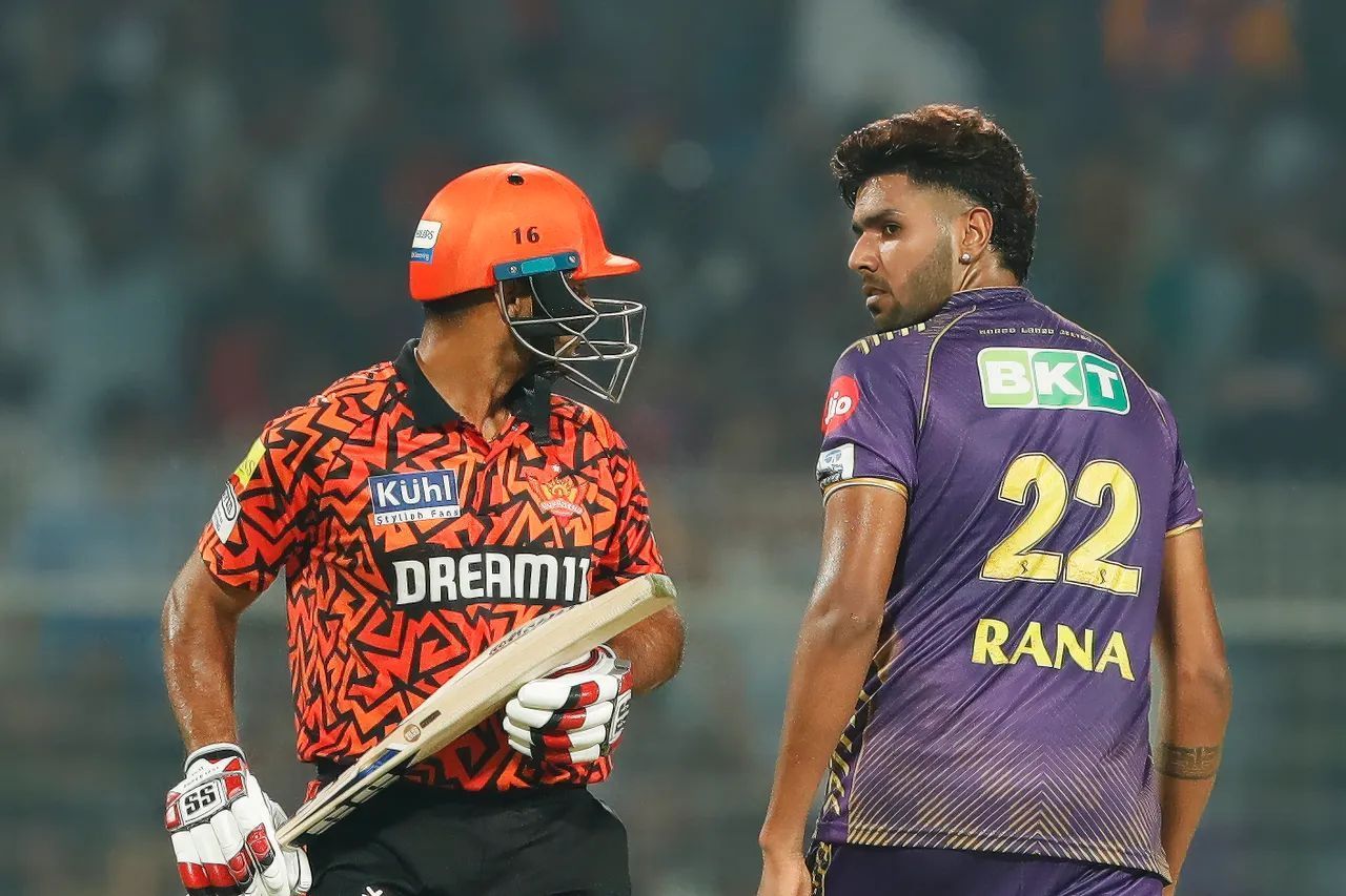 Harshit Rana was involved in a heated altercation with Mayank Agarwal on Saturday 