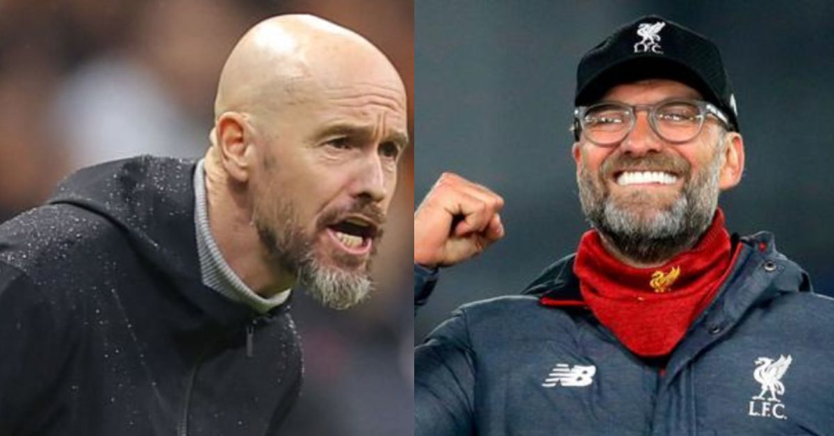 Erik ten Hag (left) and Jurgen Klopp 