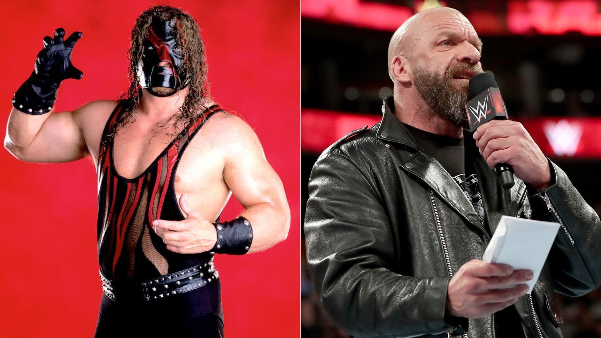 Glenn Jacobs aka Kane (left); Paul Levesque aka Triple H (right)