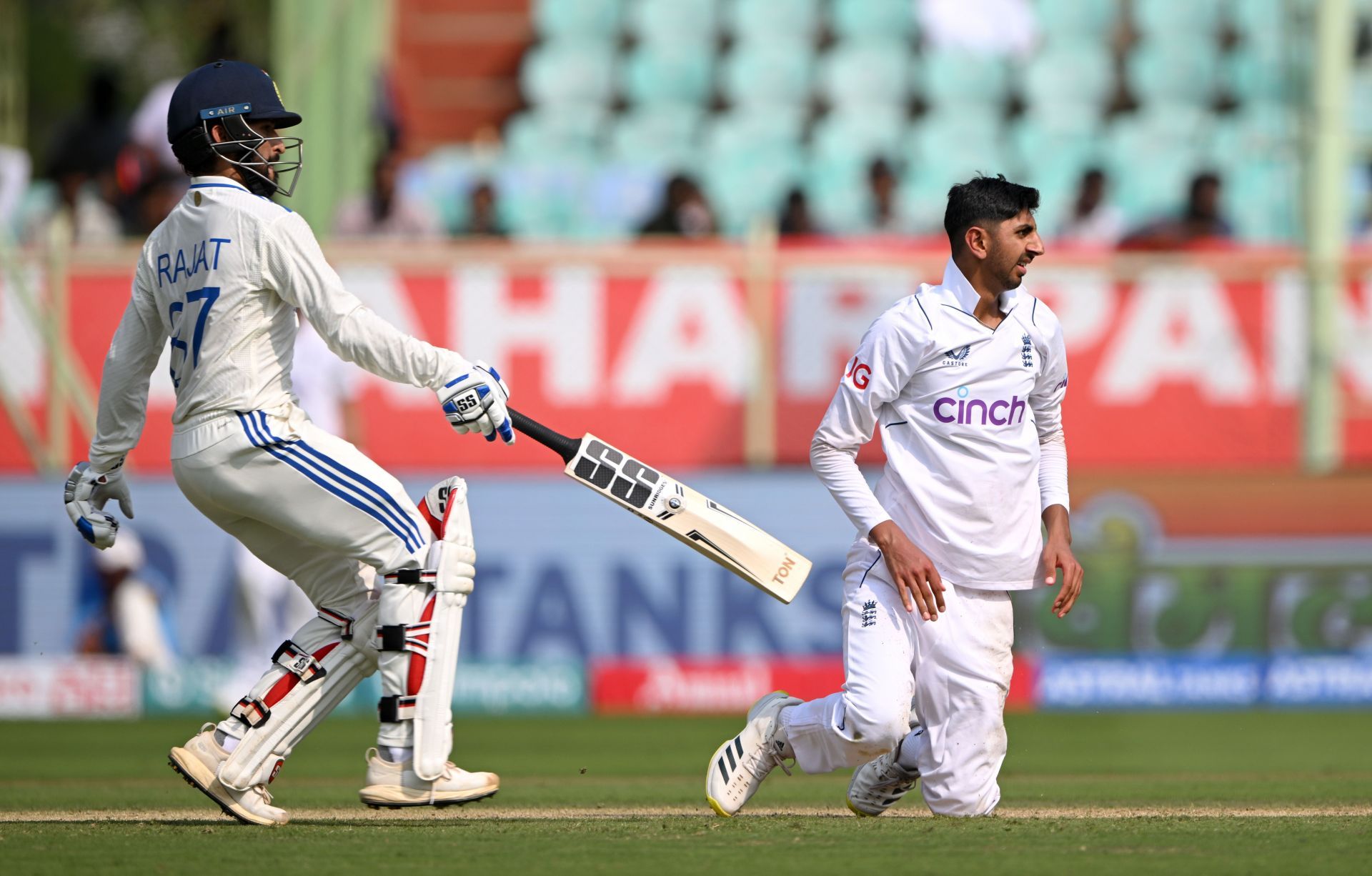 Rajat Patidar (left) and Shoaib Bashir