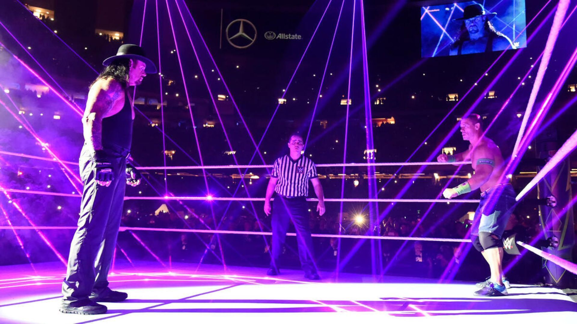 The Undertaker and John Cena at WrestleMania 34