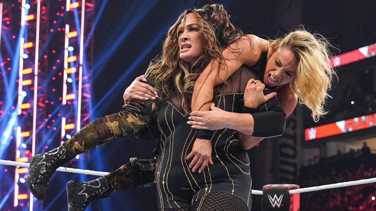 Nia Jax in action against Zoey Stark.