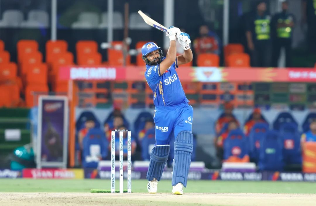 Rohit Sharma smashing one for MI