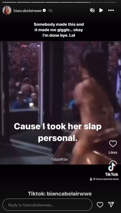 Screenshot of Bianca Belair's post to Instagram Stories