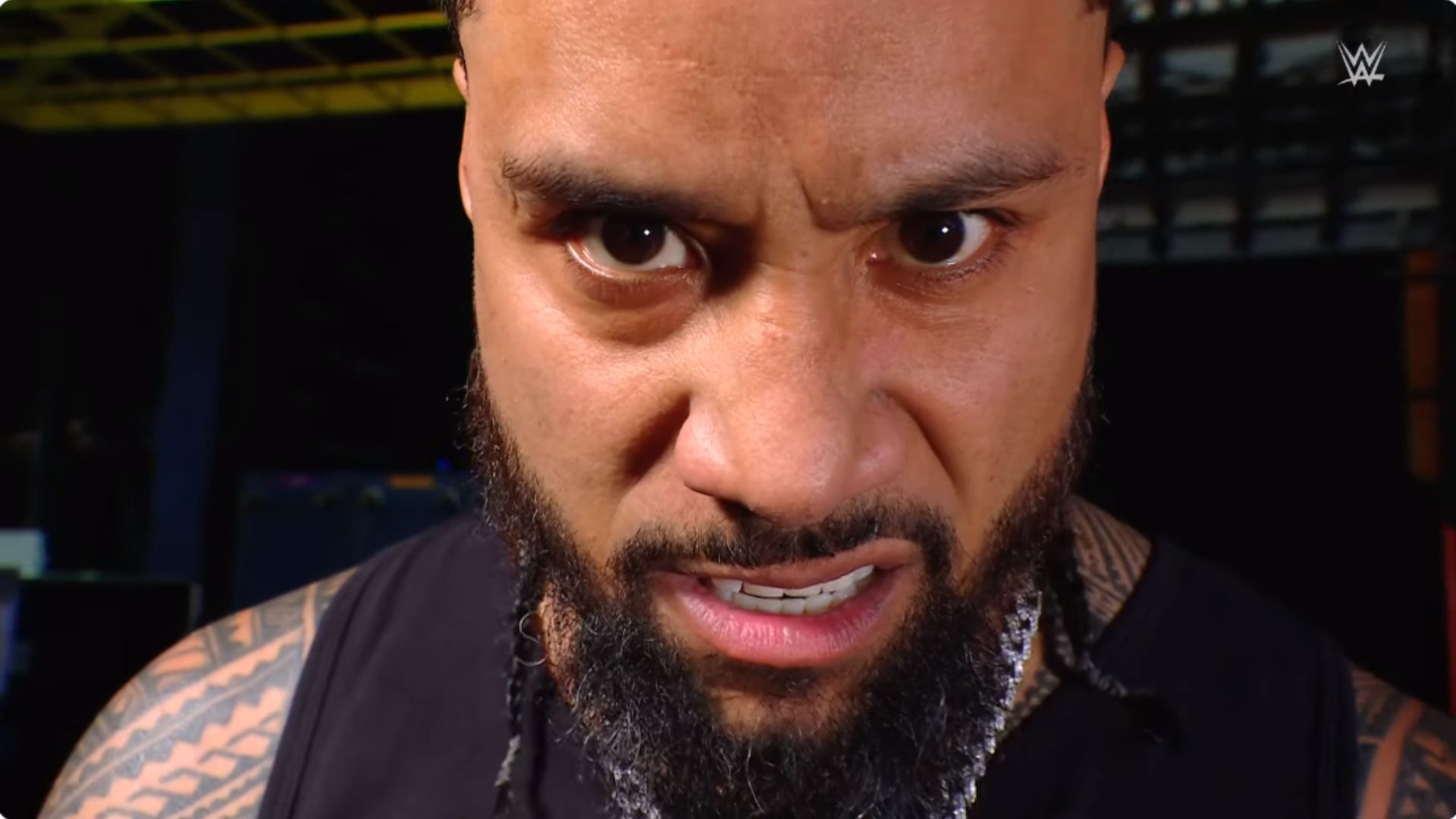 Jimmy Uso cutting a backstage promo on SmackDown.