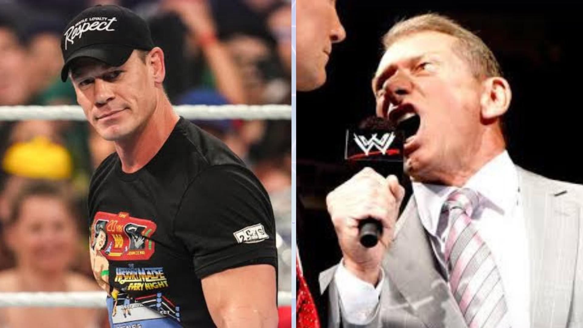 John Cena (left), Vince McMahon (right)