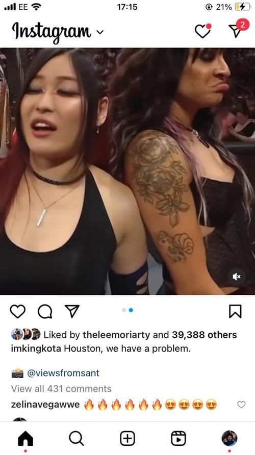 Zelina Vega has reacted