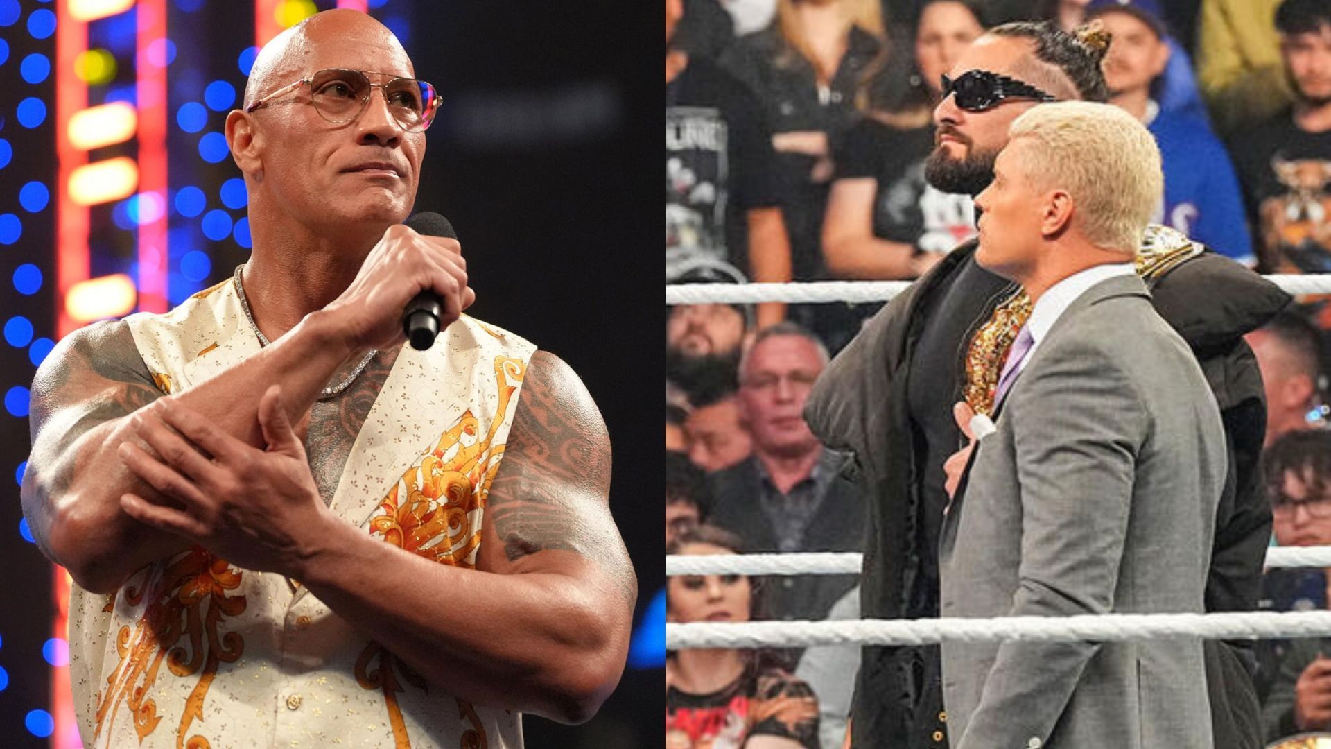 The Rock and Roman Reigns will face Cody Rhodes and Seth Rollins at WWE WrestleMania