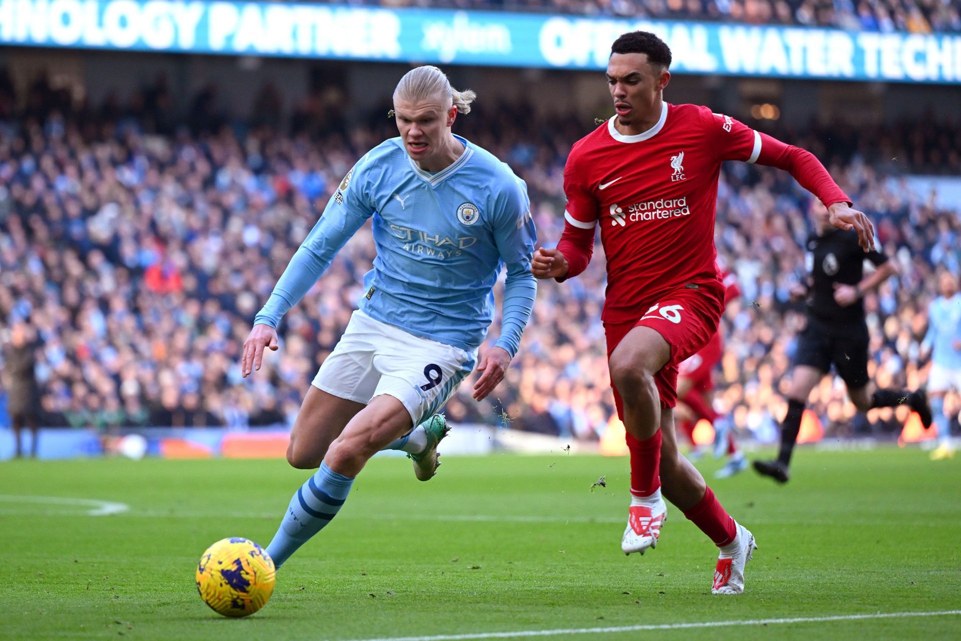 Erling Haaland and Trent Alexander-Arnold are fired up.