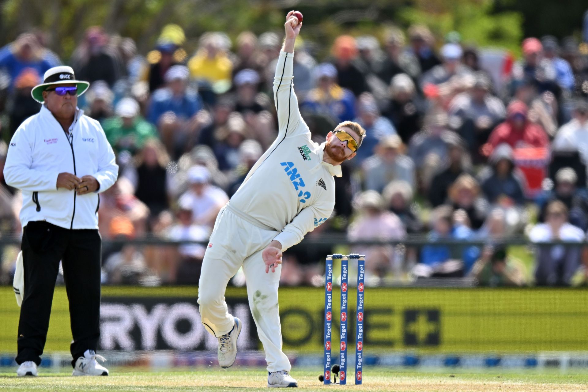 Glenn Phillips bowling. (Credits: Getty)