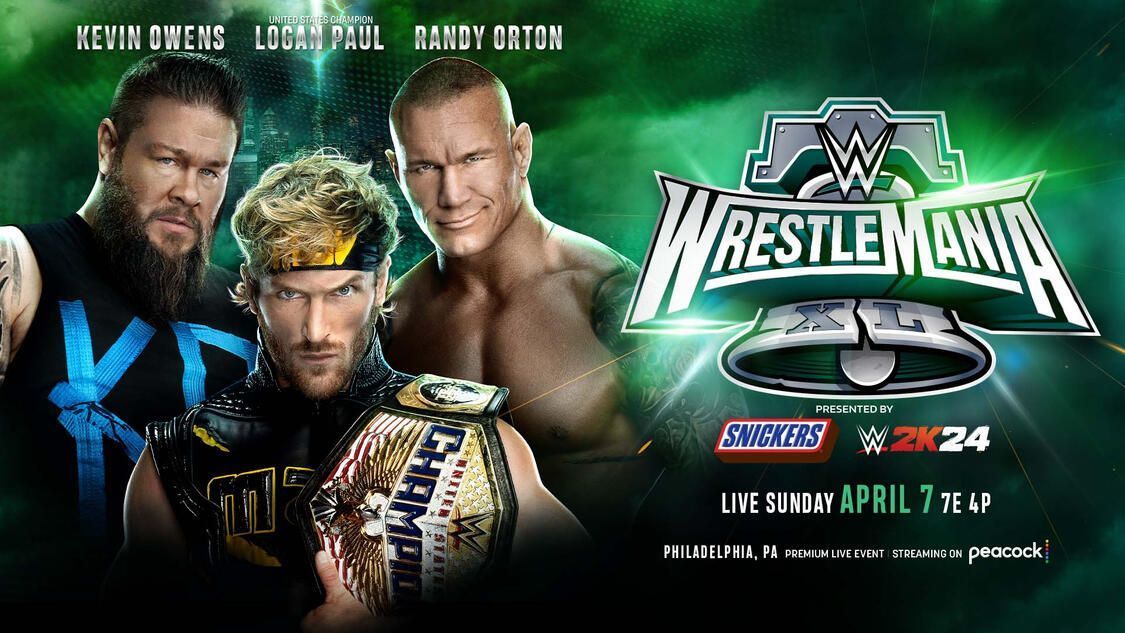 Logan Paul, Kevin Owens and Randy Orton will collide in a Triple Threat Match for the United States Championship at WrestleMania 40 (photo credit: WWE.com)