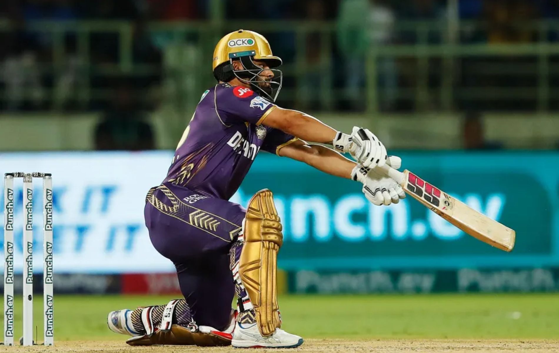 Rinku Singh in action for KKR.