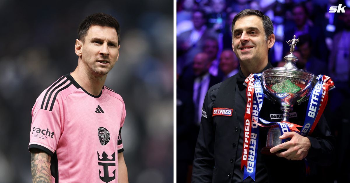 Lionel Messi (left) and Ronnie O&rsquo;Sullivan