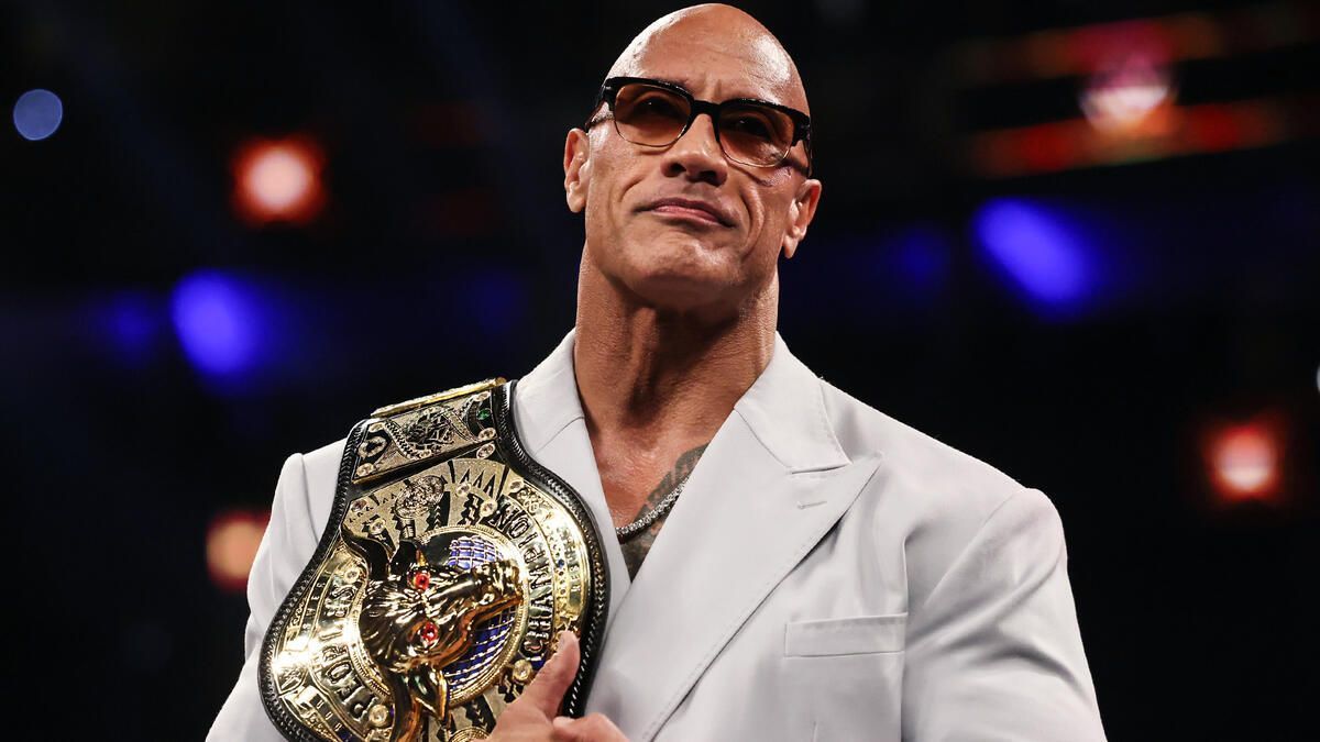 &quot;The Rock receives the People&#039;s Championship from Lonnie Ali: 2024 WWE Hall  of Fame highlights&quot;