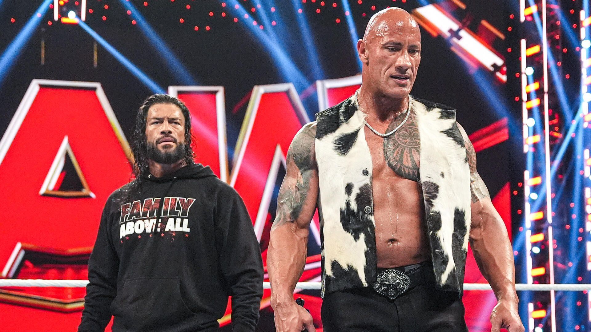 The Rock and Roman Reigns appeared on the final RAW before WrestleMania 40 (photo credit: wwe.com)