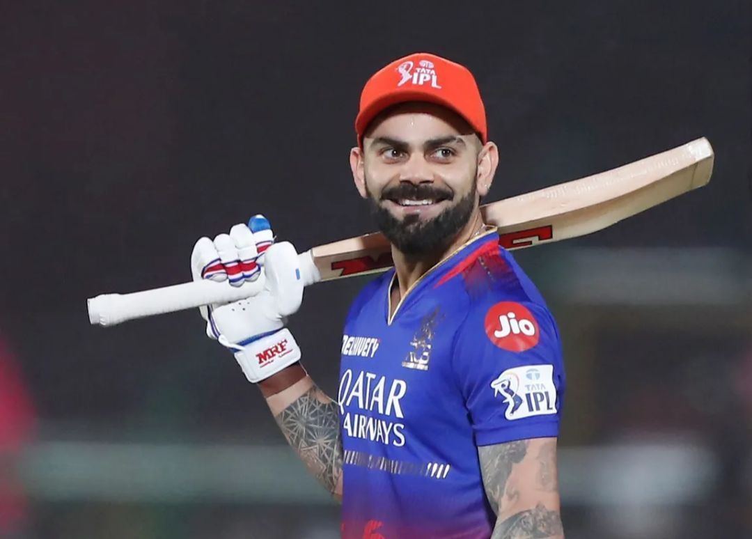 Virat Kohli during the match vs RR