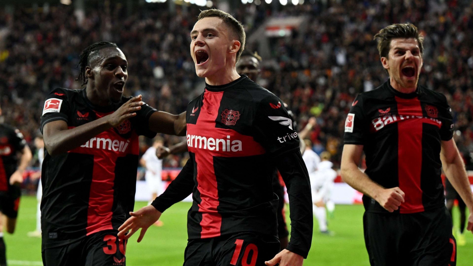 Leverkusen won their maiden Bundesliga title with five games still to play