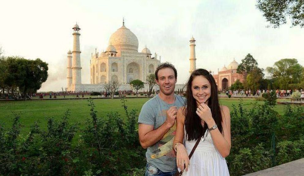 AB de Villiers with his wife