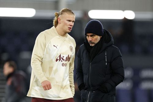 Pep Guardiola came to Erling Haaland's defense.