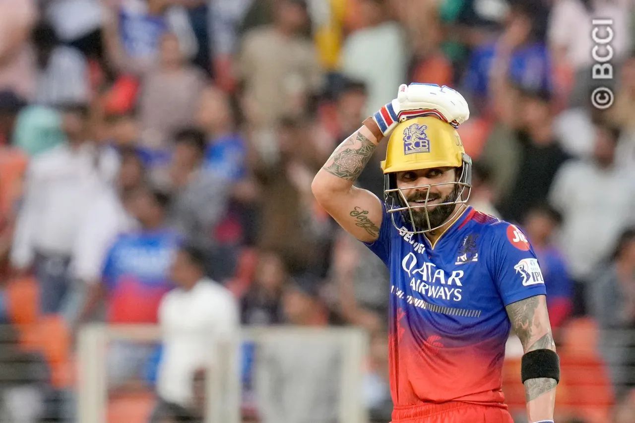 Virat Kohli during GT vs RCB match on Sunday. (PC: BCCI)