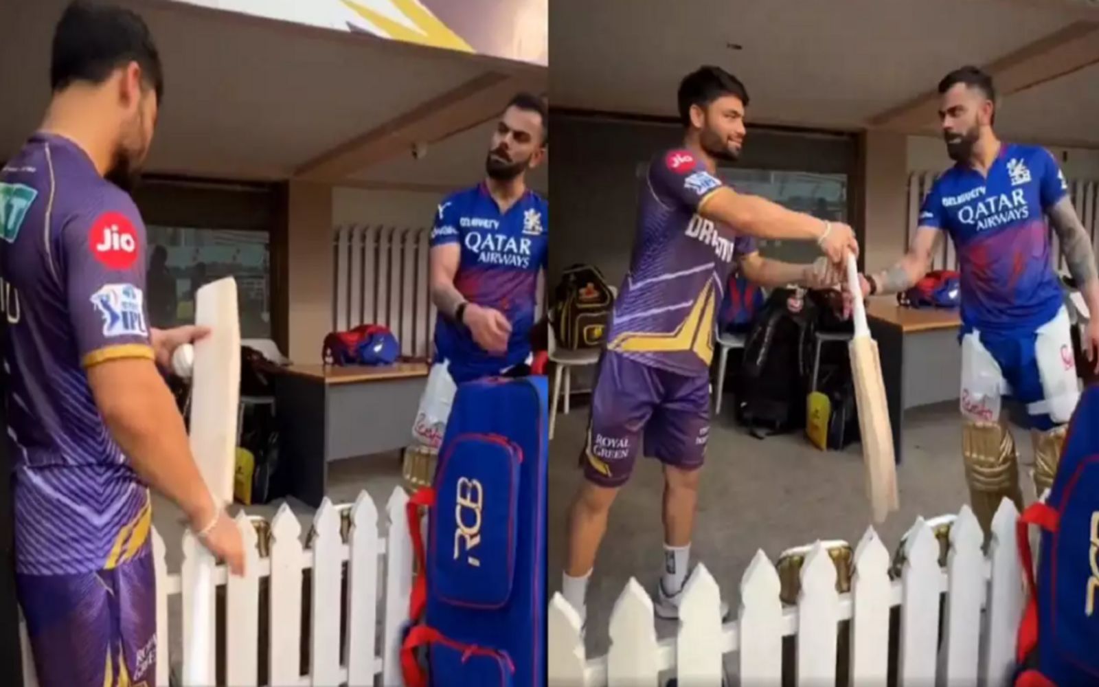 Virat Kohli and Rinku Singh engaged in a funny conversation (Image: KKR on Instagram)