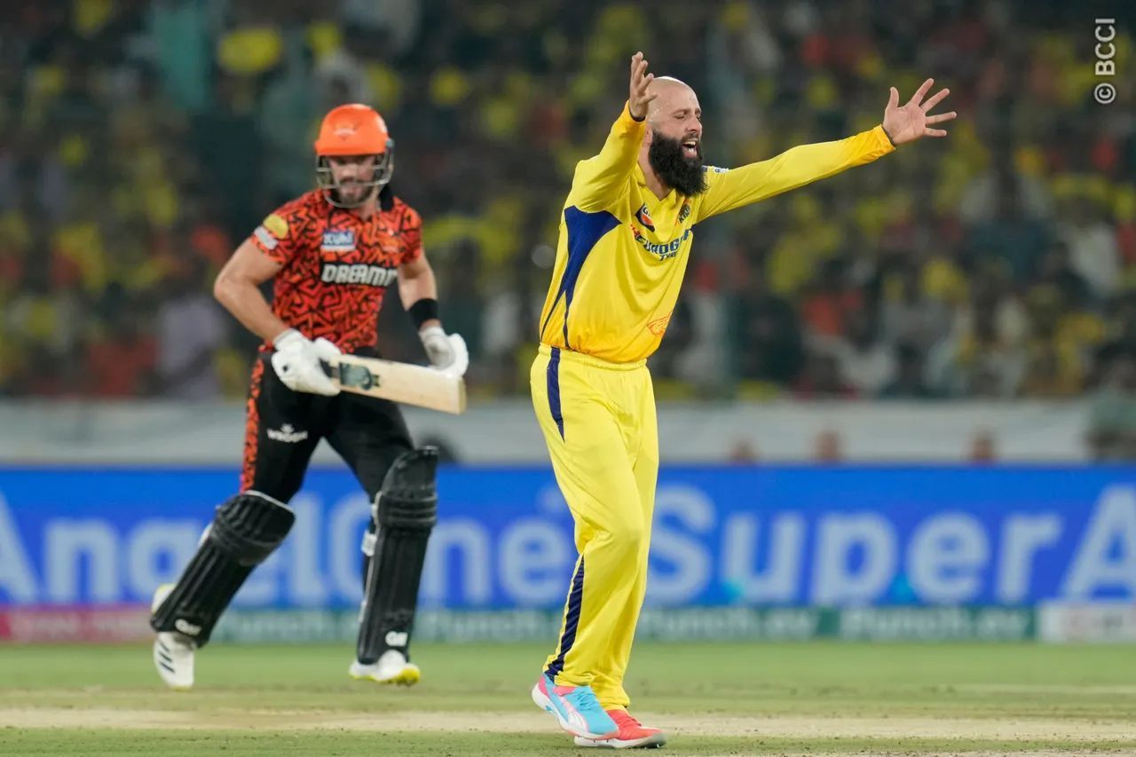 Moeen Ali of Chennai Super Kings at IPL 2024. (Credit: BCCI)