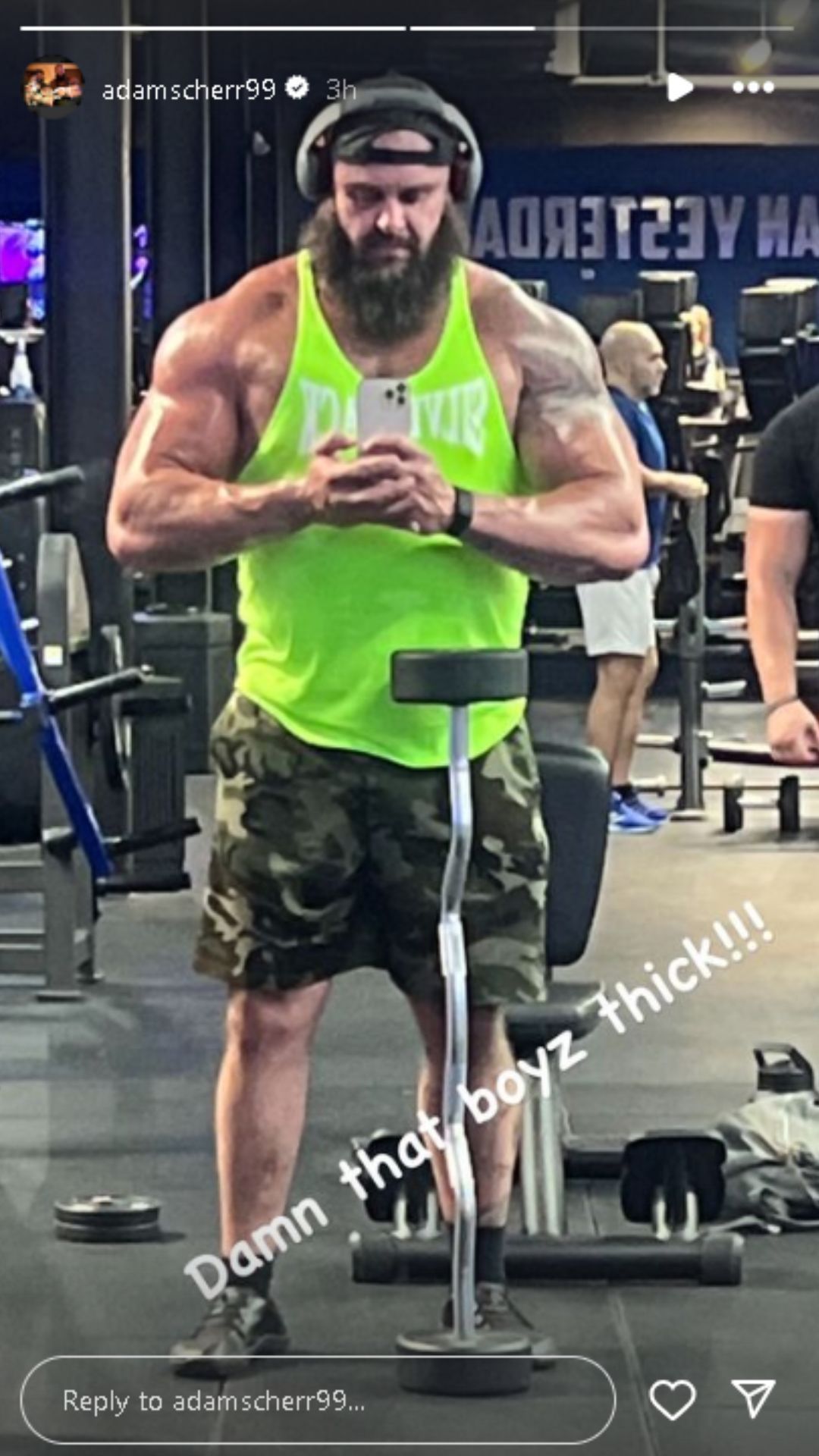 A screengrab of Braun Strowman&#039;s Instagram Stories.