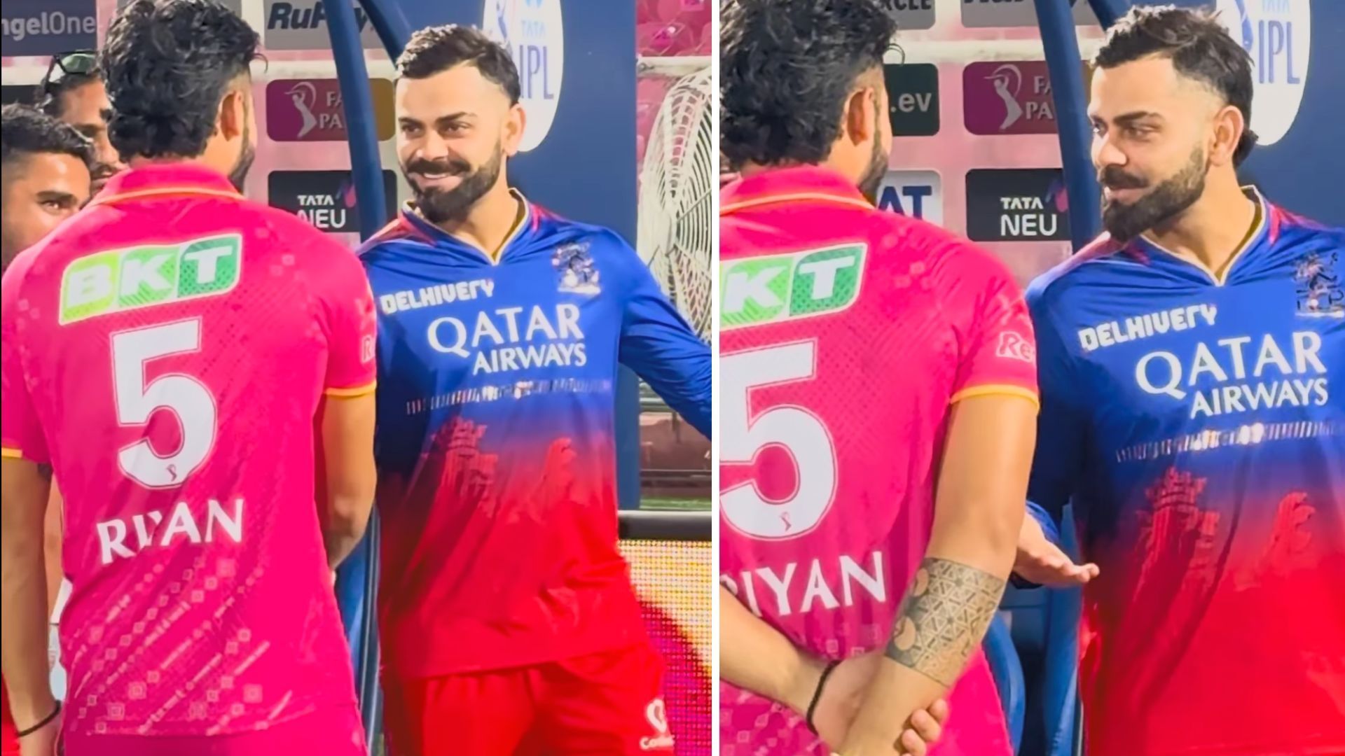 [Watch] Riyan Parag has a candid chat with idol Virat Kohli after RR vs ...