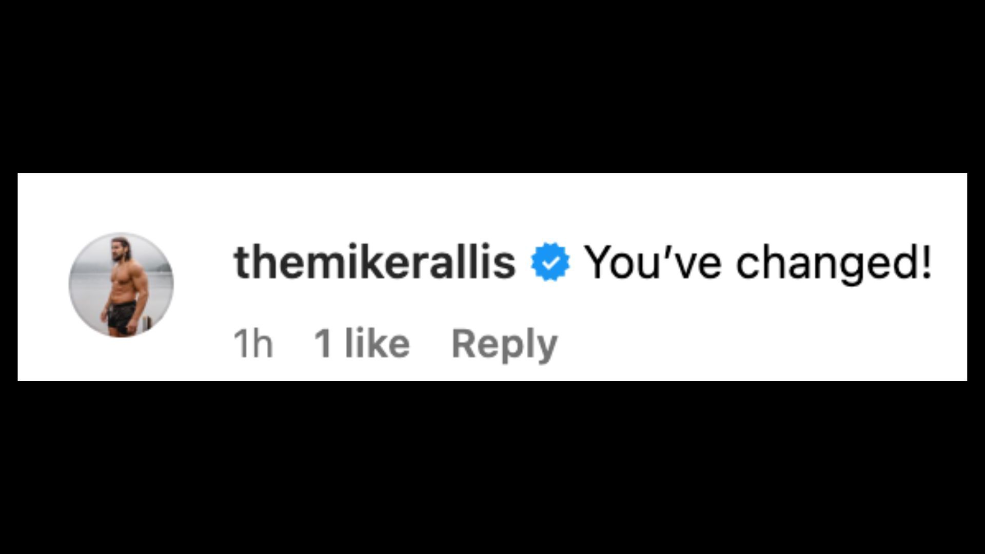 Moss reacts to Corbin&#039;s post on Instagram.