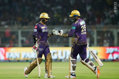 Narine [left] blasted a ton [Image Courtesy: iplt20.com]