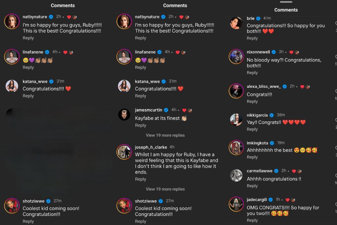 Several WWE Superstars commented on Ruby Soho&#039;s post