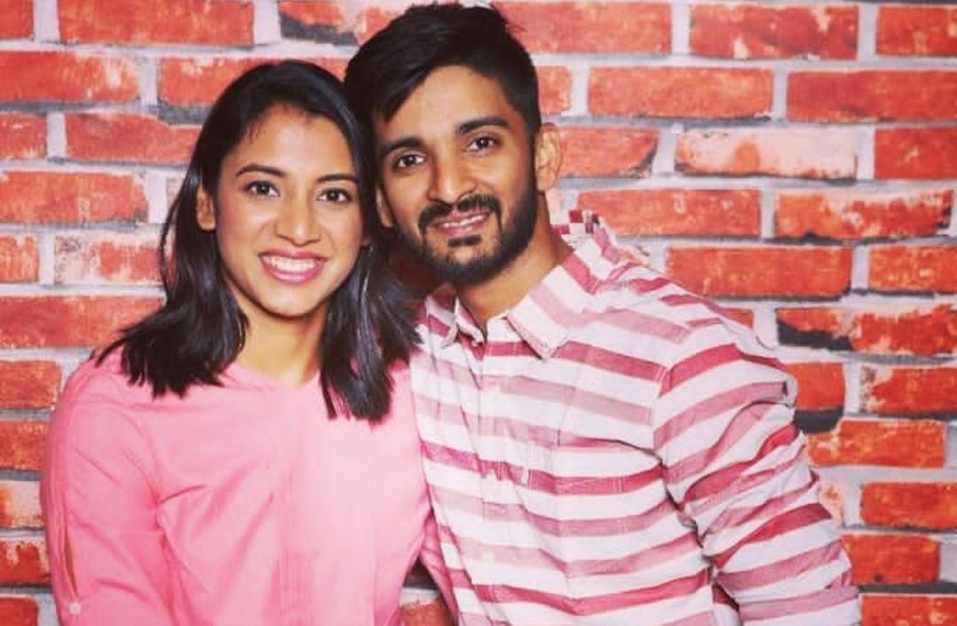 Smriti Mandhana with her brother