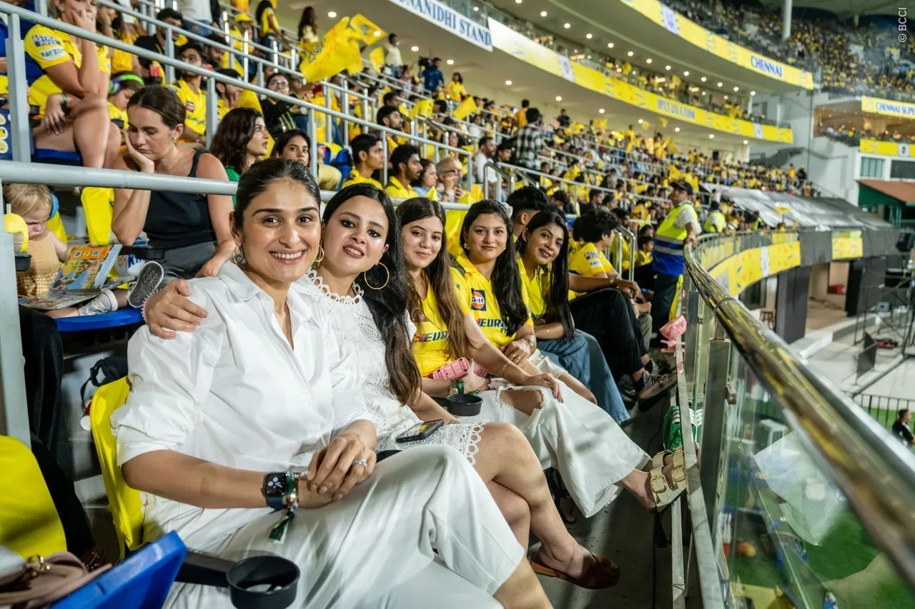 Sakshi Dhoni in attendance at Chepauk during CSK vs SRH match of IPL 2024