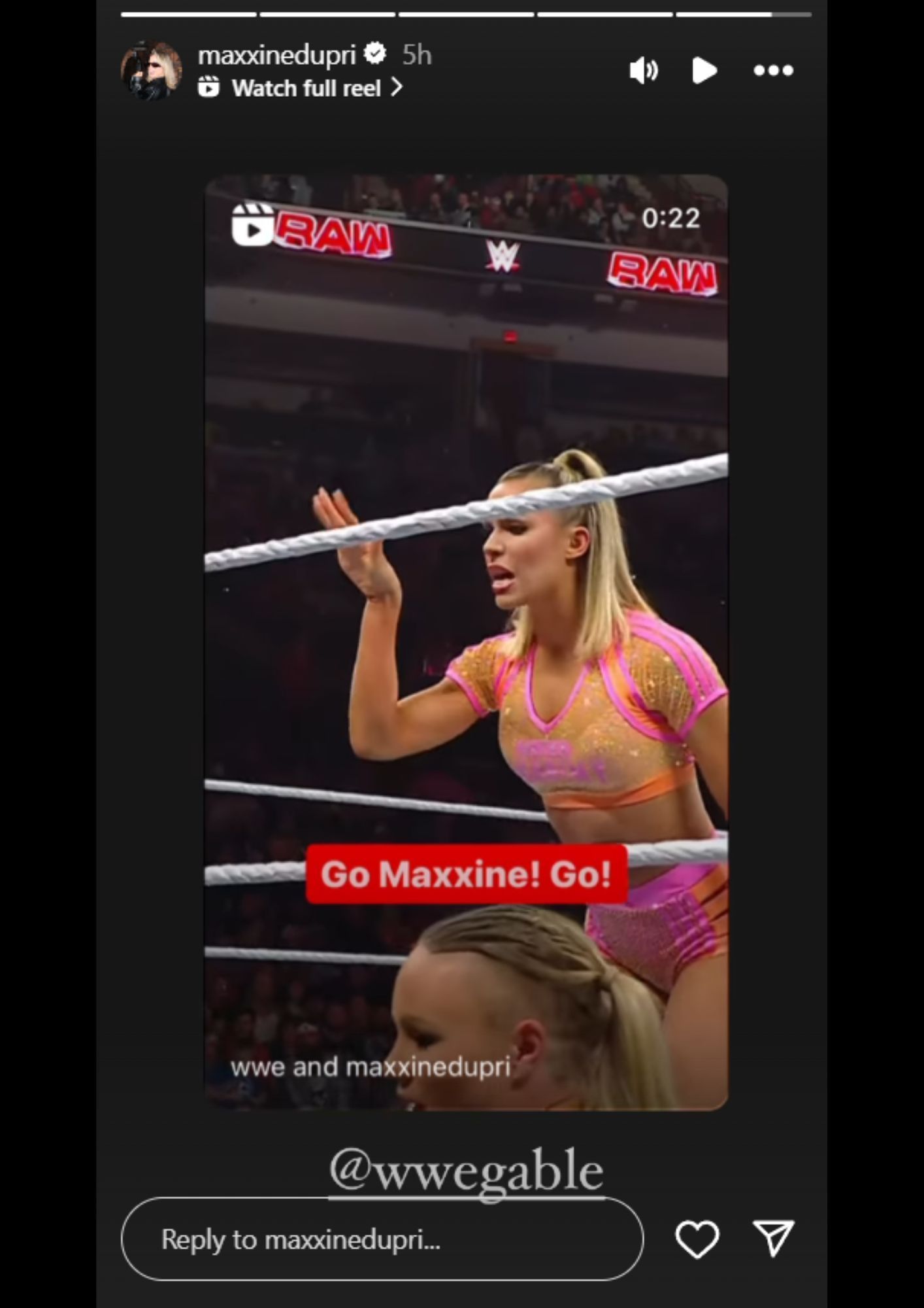 Maxxine Dupri&#039;s message to Chad Gable