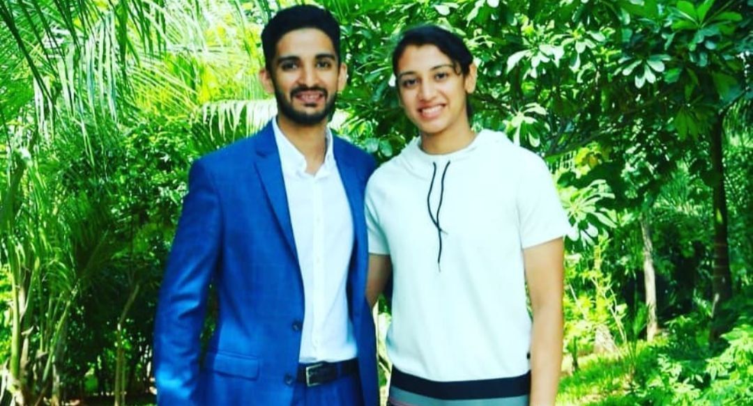 Smriti Mandhana with her brother