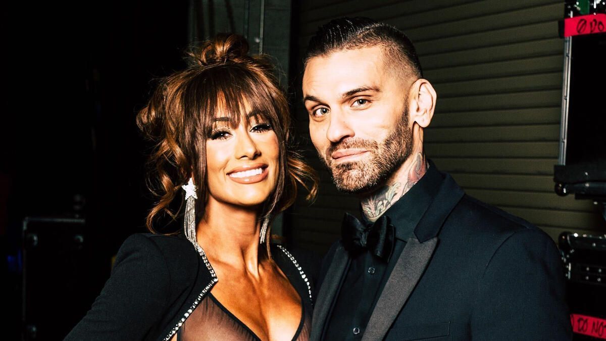 Carmella (left) and Corey Graves (right)