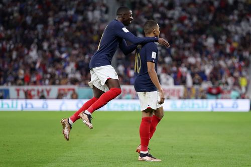 Ousmane Dembele (left) and Kylian Mbappe