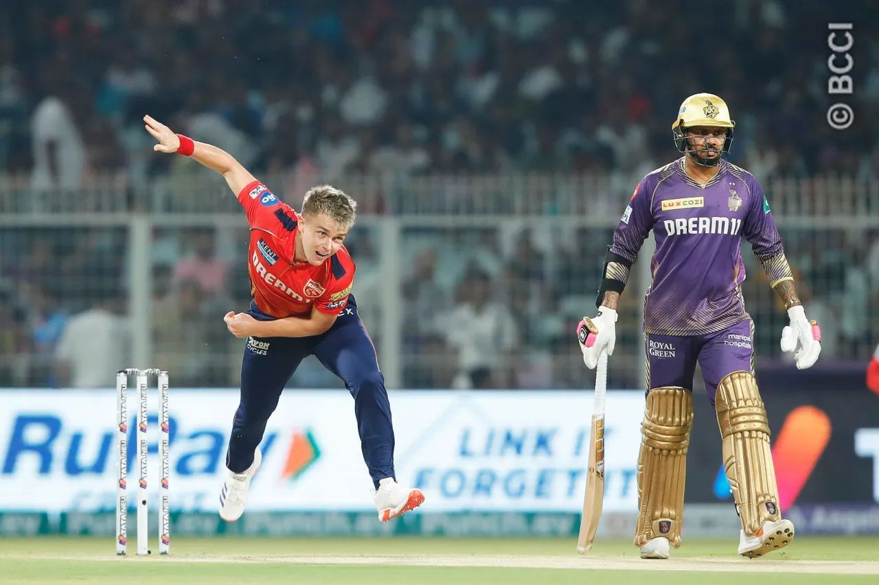 Sam Curran in action for PBKS on Friday. [IPL]