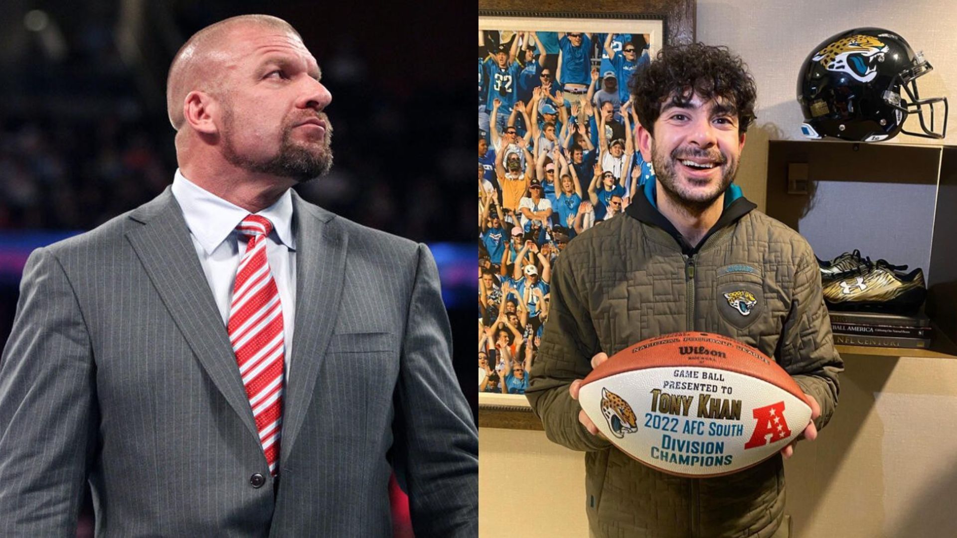 Triple H (left), Tony Khan (right)